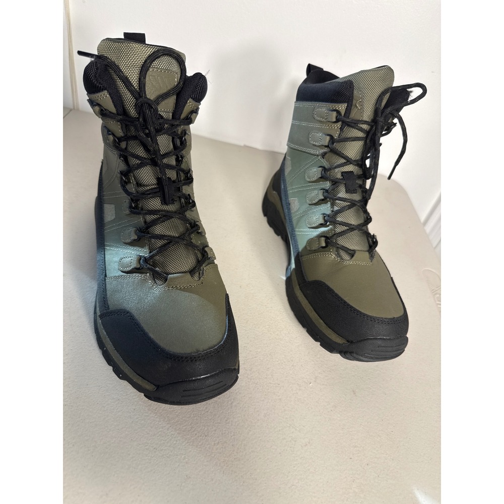 All in Motion Mens Olive Green Black Hiking Boots 098001890 Size 10